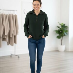 William Rast Green Turtleneck Sweater